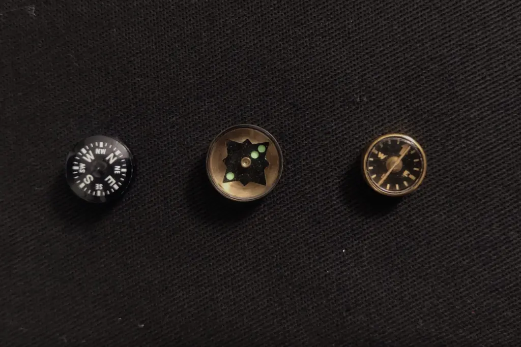 Three compasses for the handle cap: standard model, NATO and original
